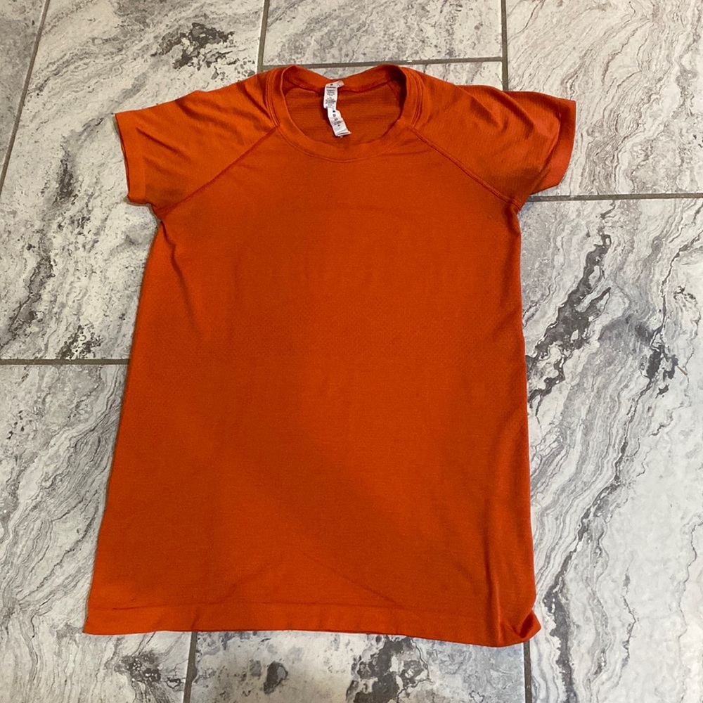 Lululemon Swiftly Tech Orange Shirt
